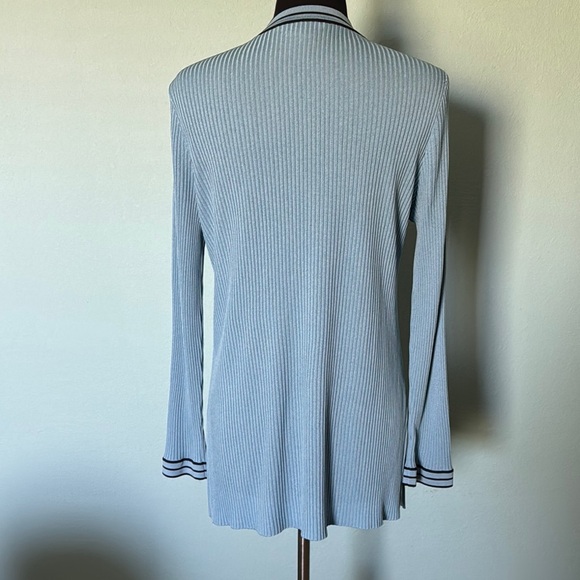 Blue Striped Women's Sweater - Picture 4 of 4